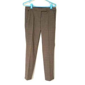 Savile Row Company London Shades of brown Classic Plaid Slacks Pants - Size 4